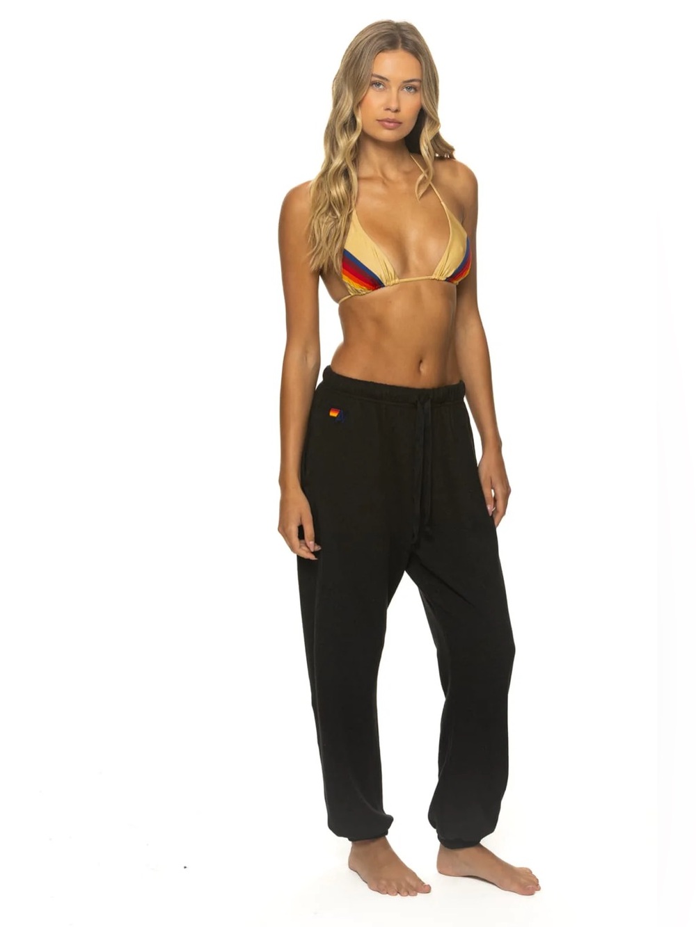 Aviator Nation Unisex Black unisex Lightning Bolt Sweatpants NWOT- S - Picture 2 of 14